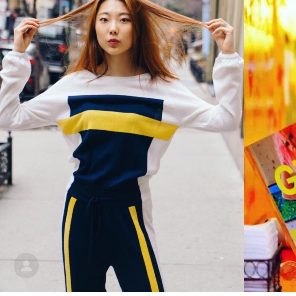 1995NYC Knit Color Block Jumpsuit